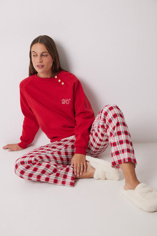 Women Secret Long-Sleeved Sweatshirt Pajamas