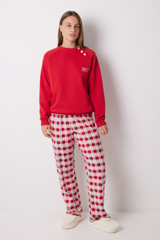 Women Secret Long-Sleeved Sweatshirt Pajamas