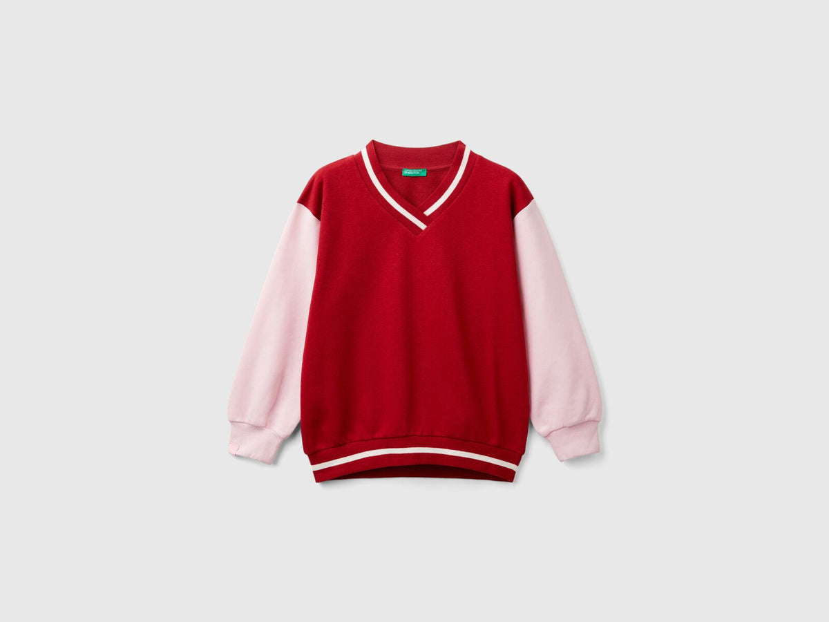 Benetton V-Neck Ny Printed Sweater For Kids