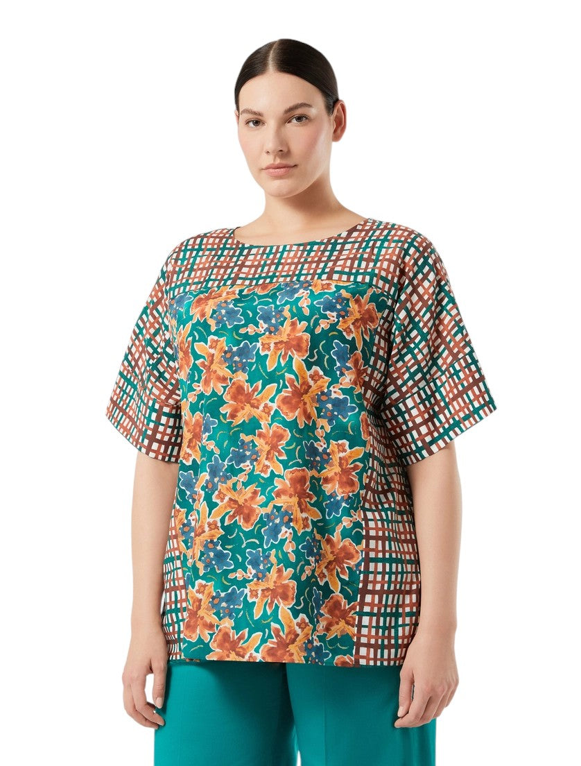 Marina Rinaldi Cotton muslin blouse