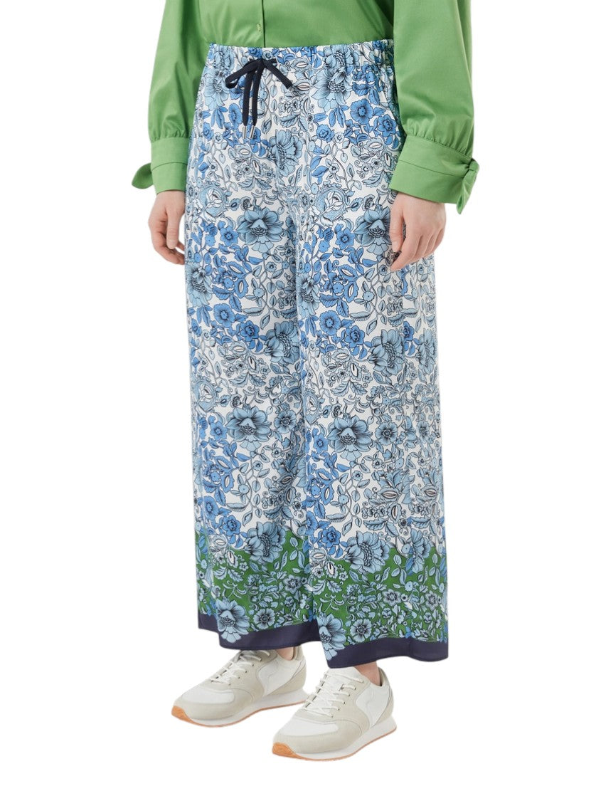 Marina Rinaldi Printed twill trousers