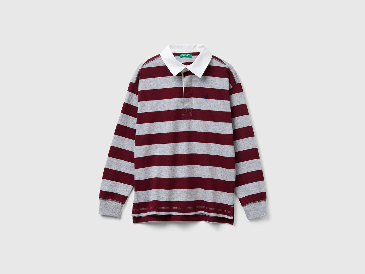 Benetton Striped Cotton Polo