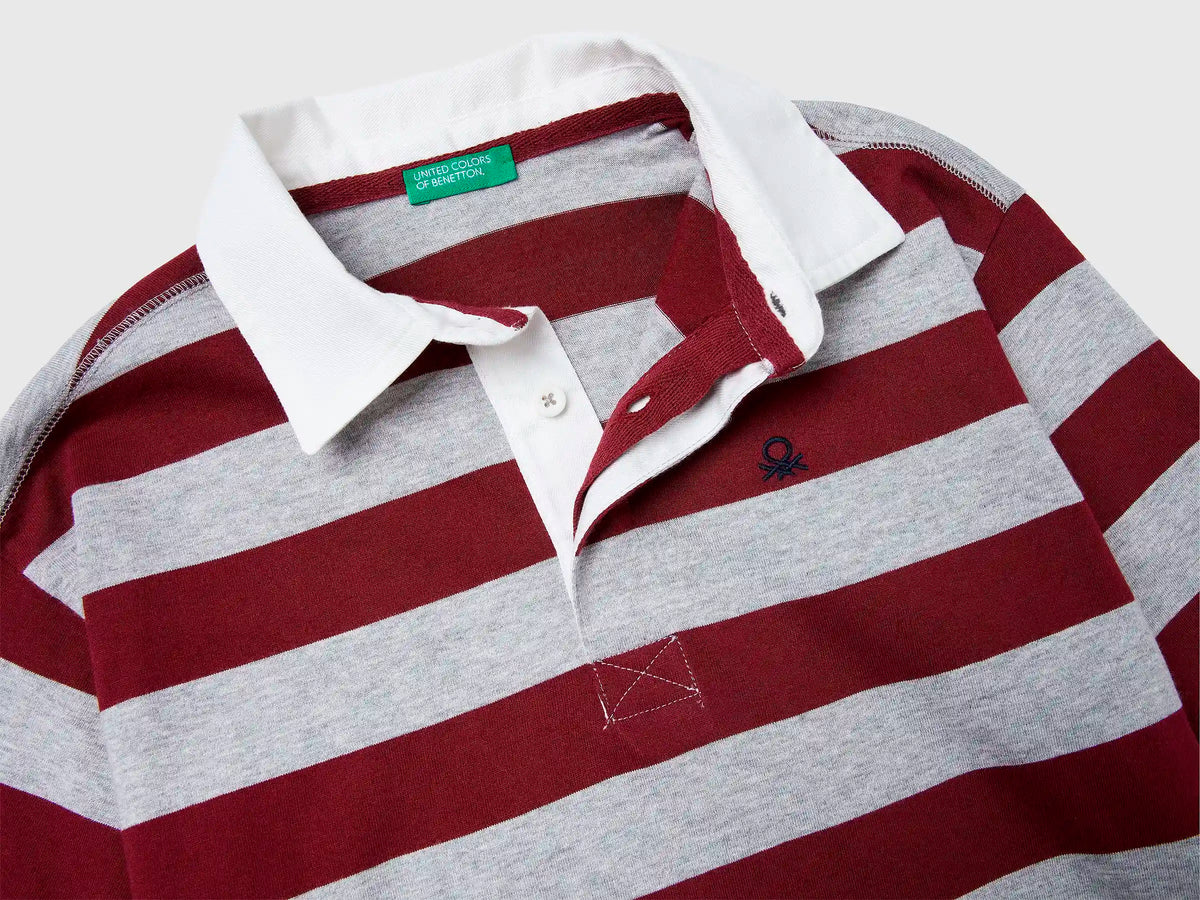 Benetton Striped Cotton Polo
