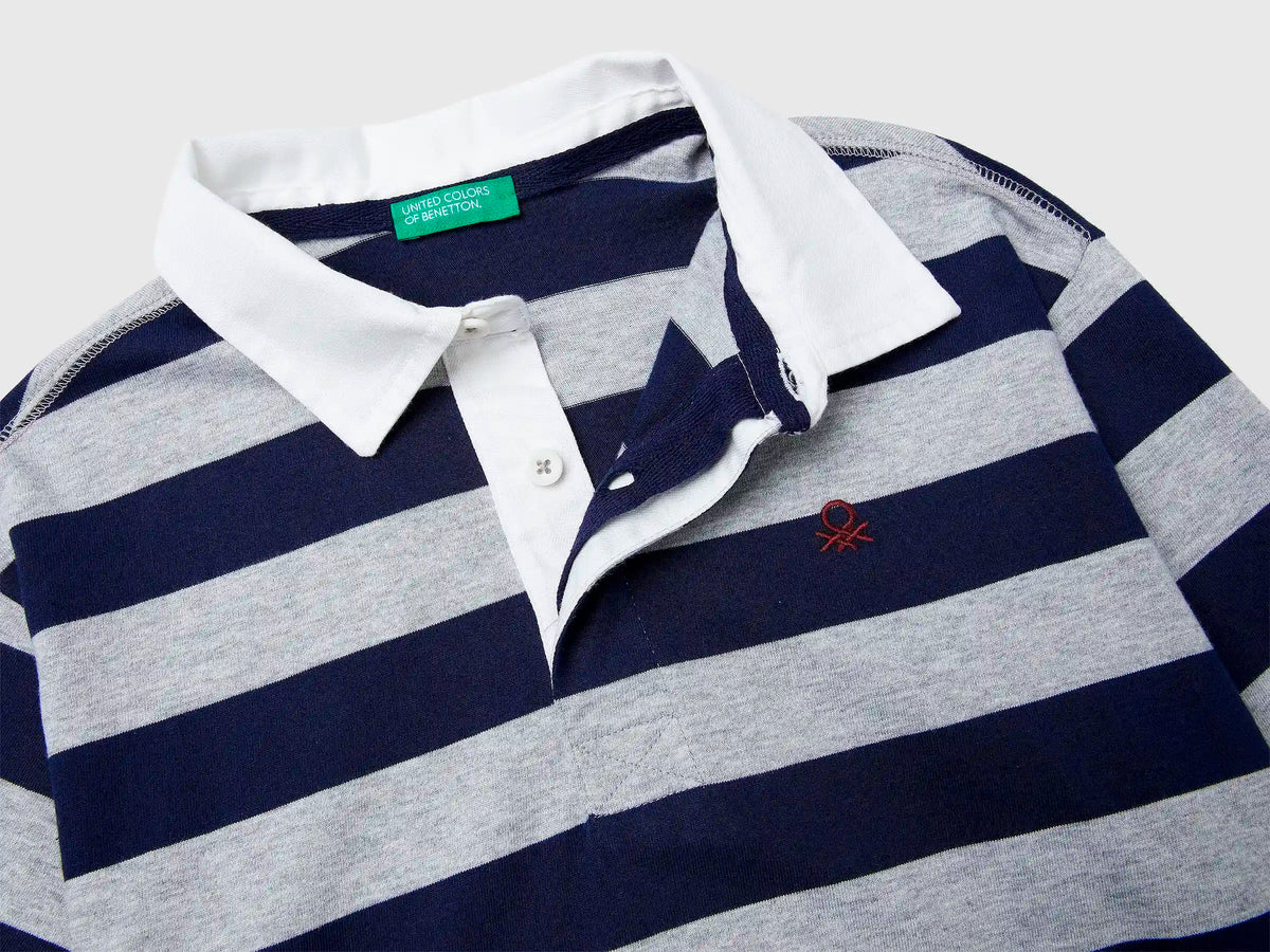 Benetton Striped Cotton Polo