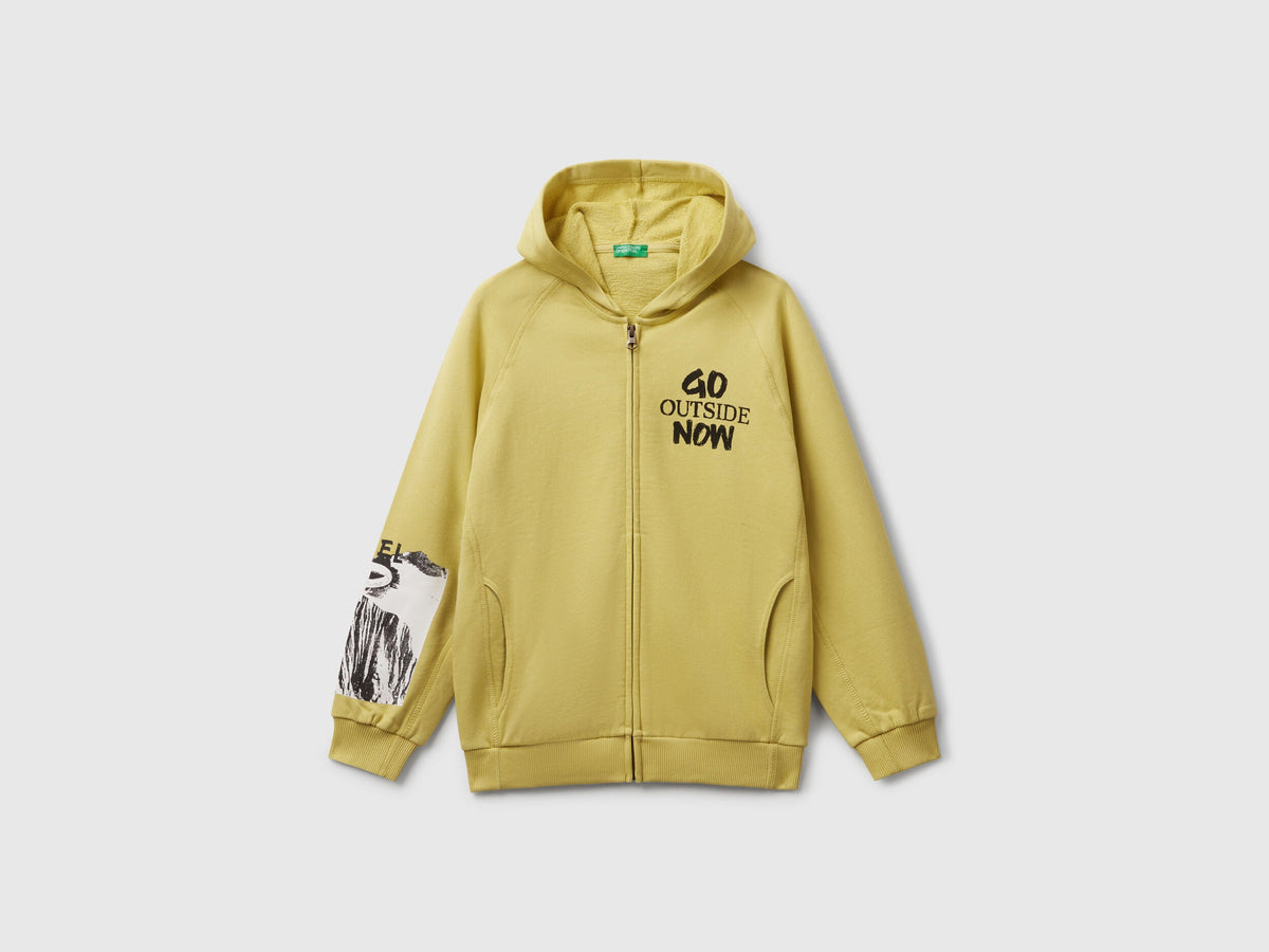 Benetton Printed Hooded Sweatshirt