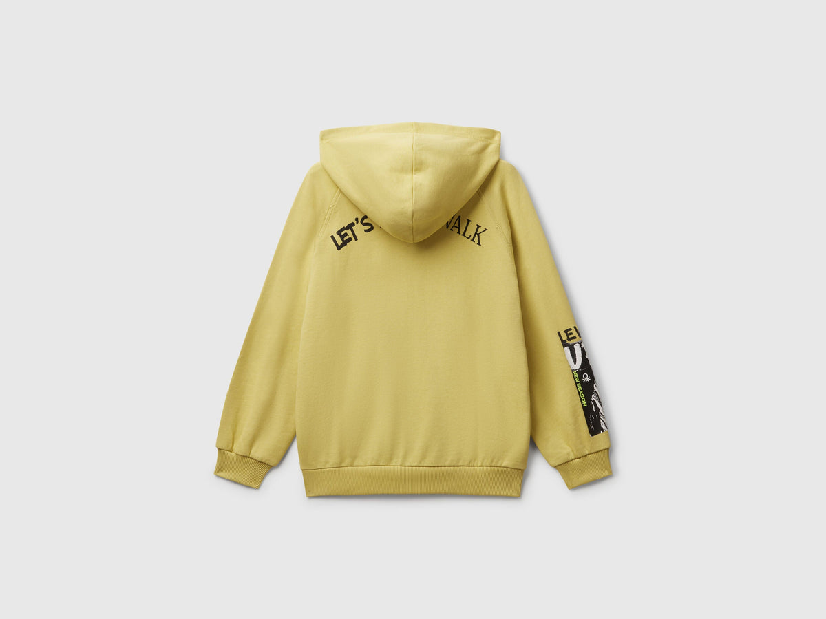 Benetton Printed Hooded Sweatshirt