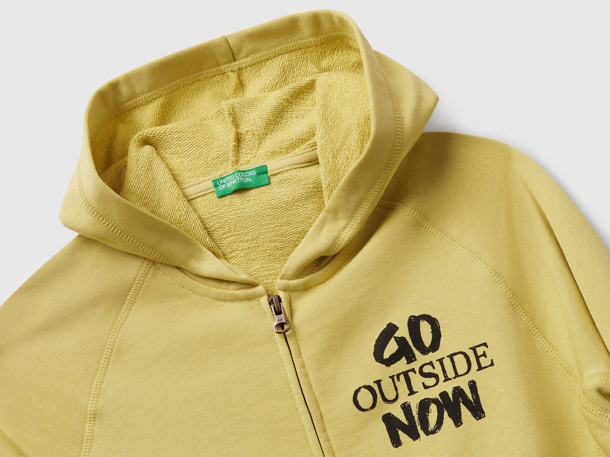 Benetton Printed Hooded Sweatshirt