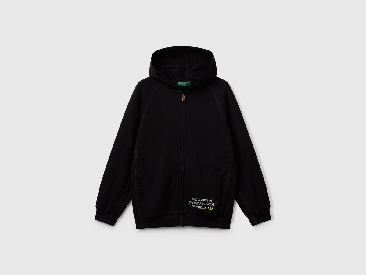 Benetton Printed Hooded Sweatshirt