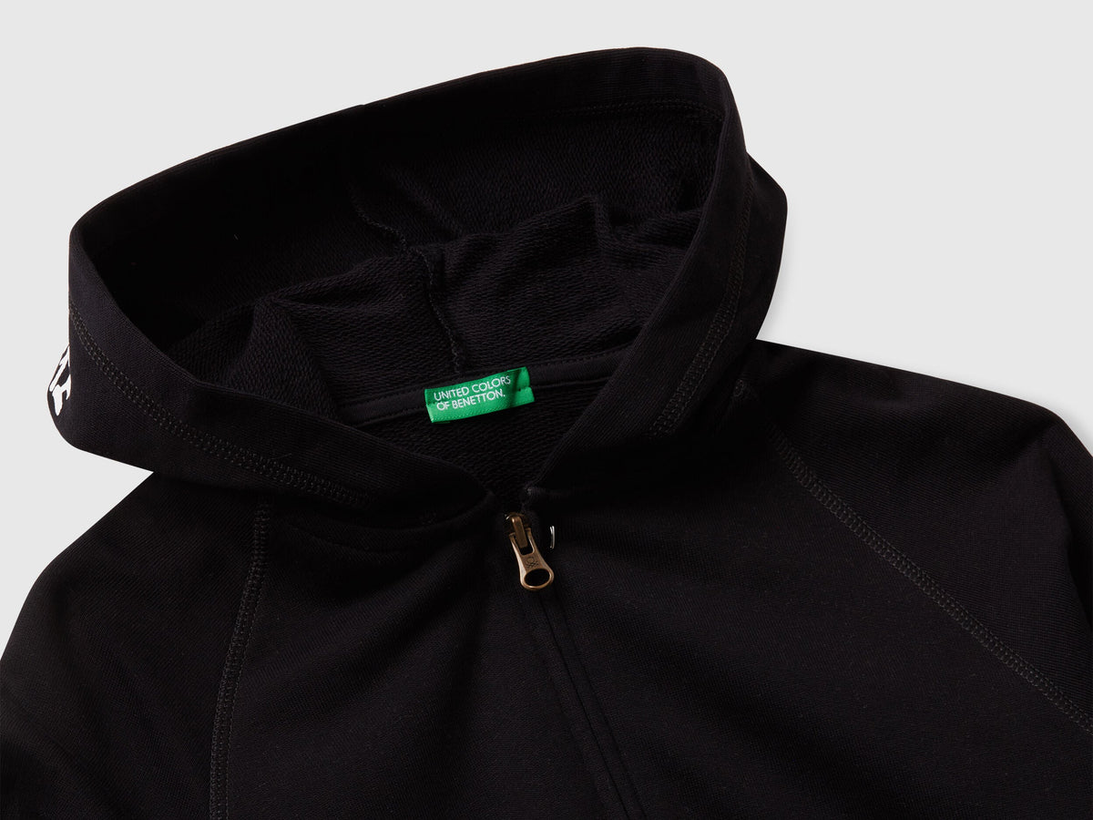 Benetton Printed Hooded Sweatshirt