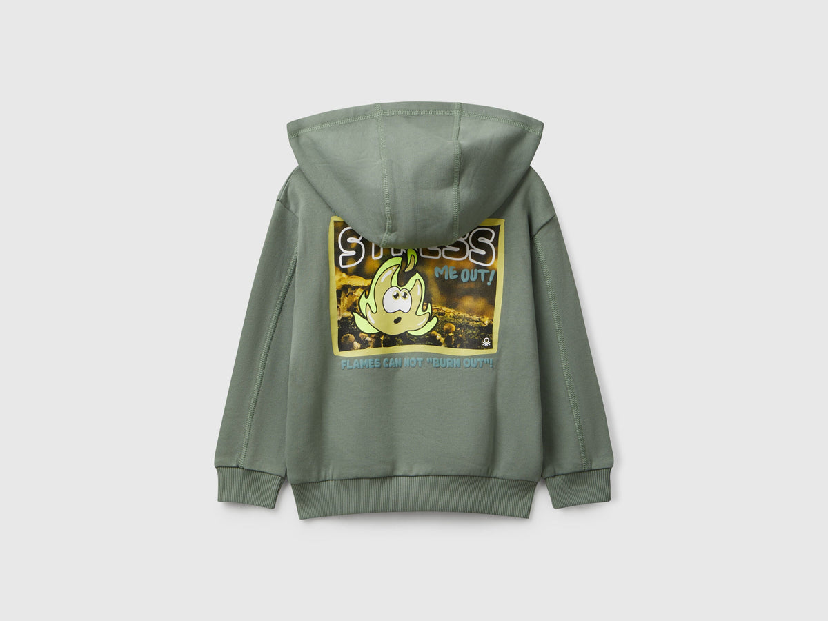 Benetton Kangaroo Pocket Hooded Sweatshirt