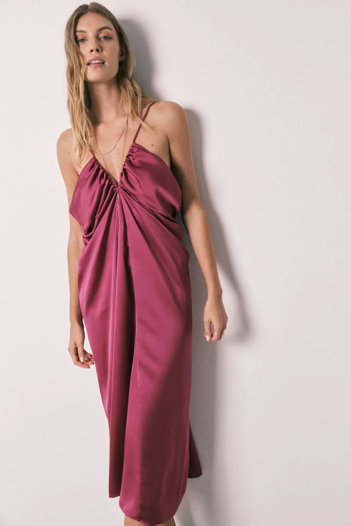 Women Secret Long Nightgown With Ruched Straps