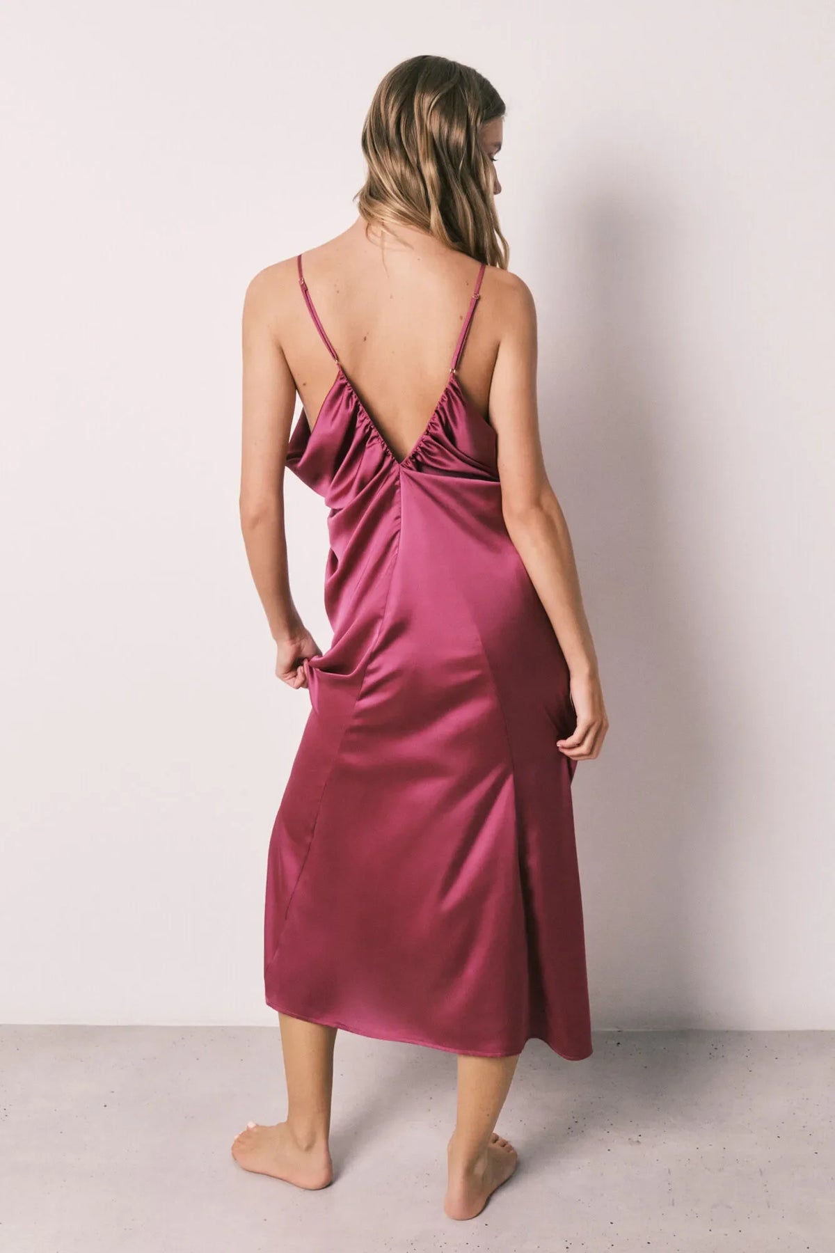 Women Secret Long Nightgown With Ruched Straps