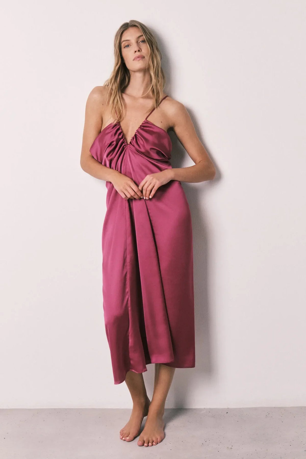 Women Secret Long Nightgown With Ruched Straps