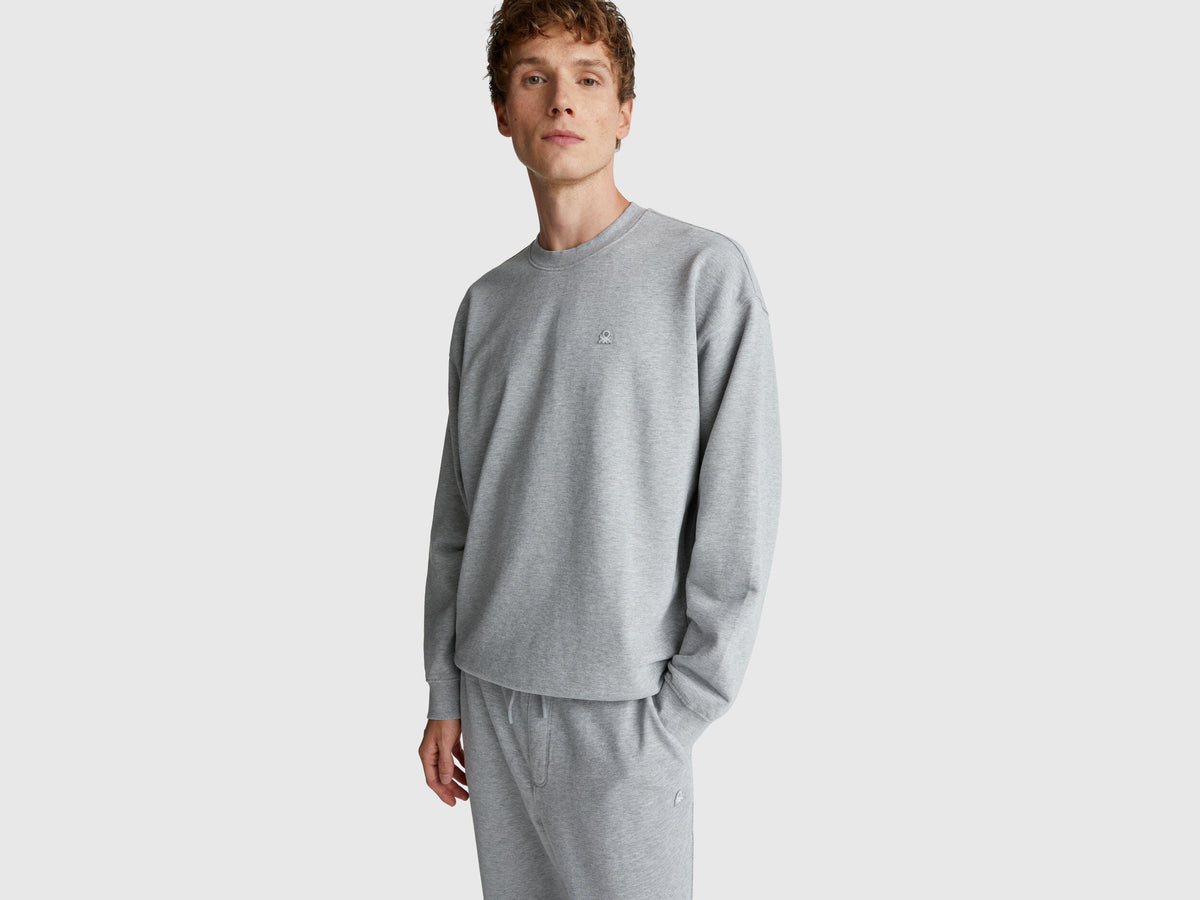 Benetton Logo Patch Sweatshirt