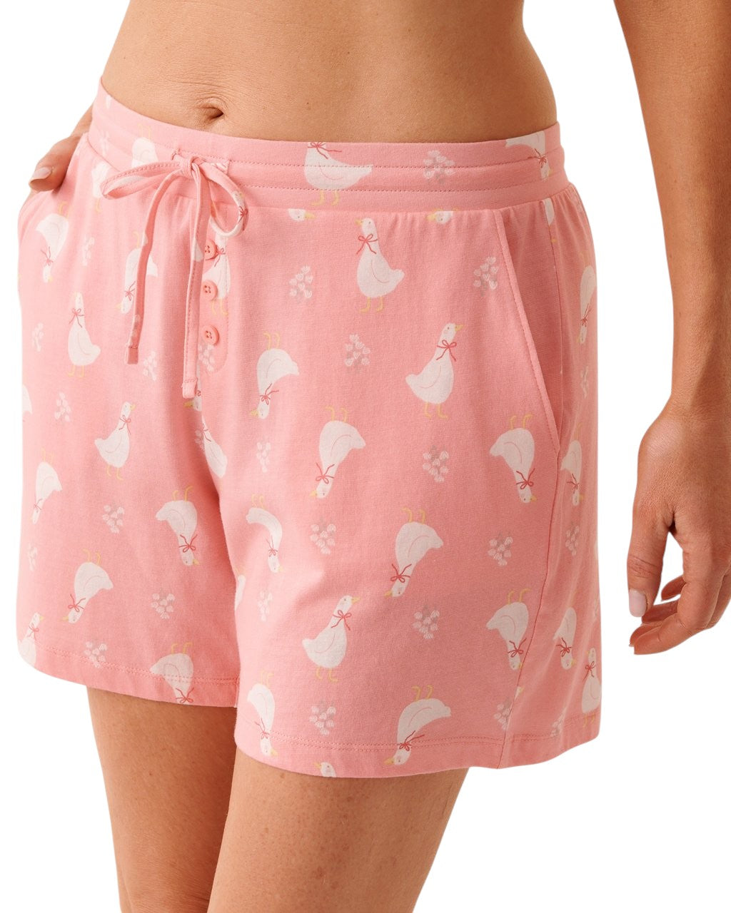 La vie en Rose Blue Plaid Print Pajama Shorts