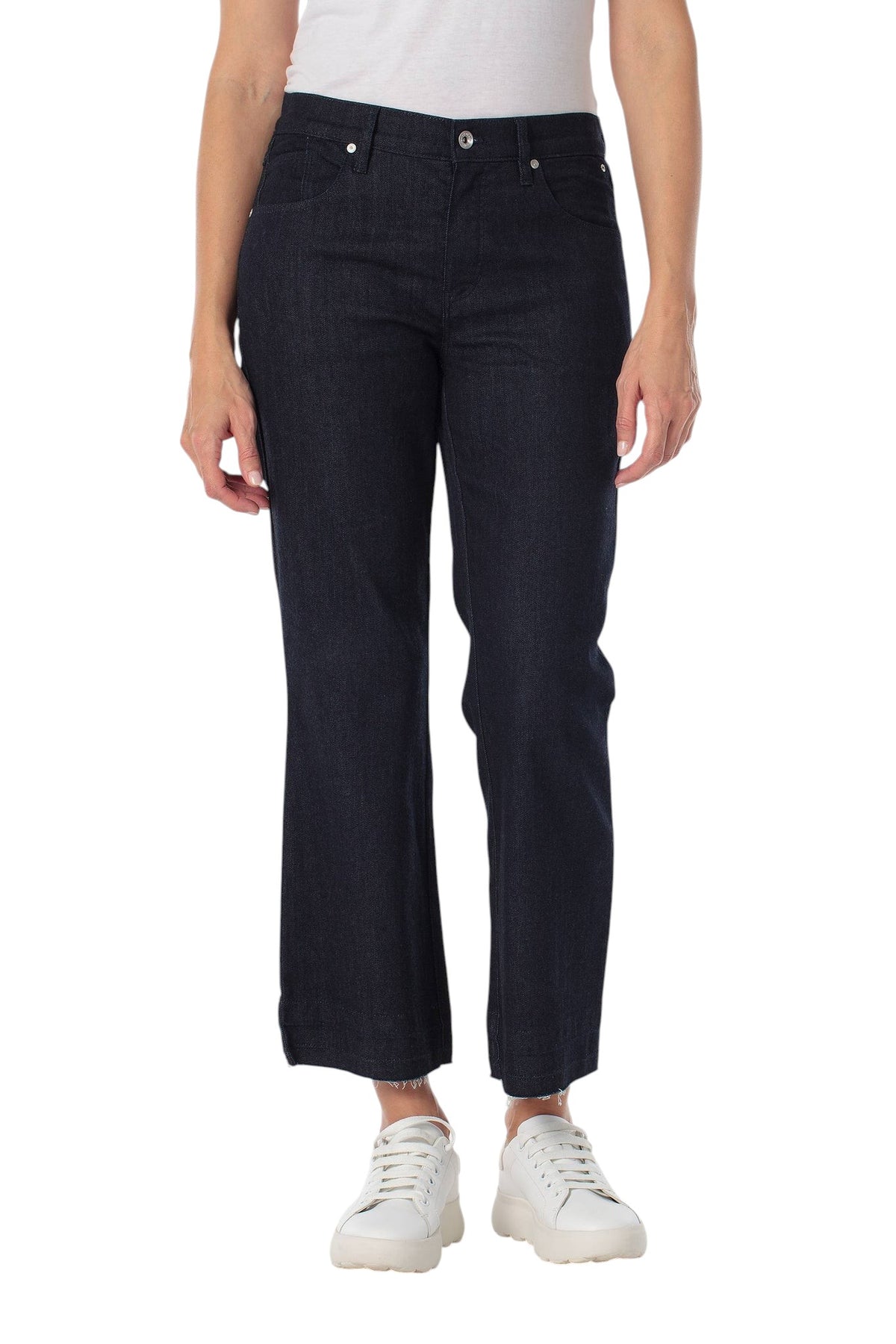 Gerry Weber Trousers in a jeans look with a frayed hem