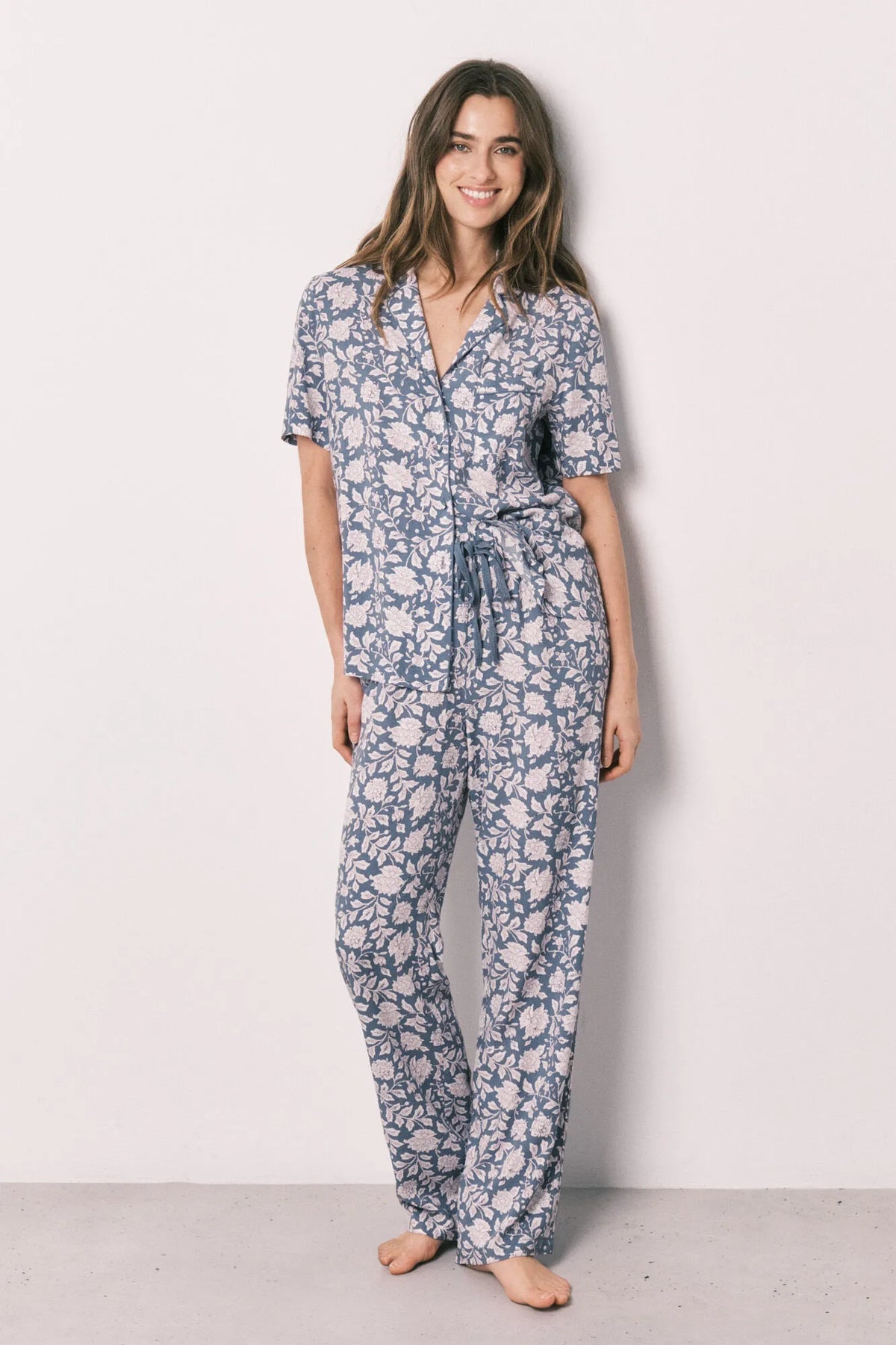 Women Secret Viscose Floral Print Classic Pyjamas