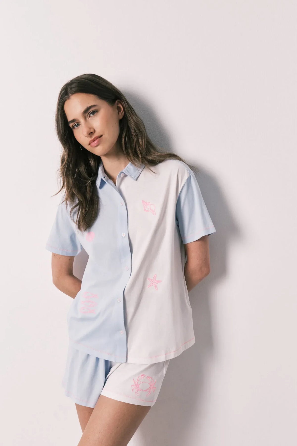 Women Secret Cotton Short Classic Pyjamas With Knot