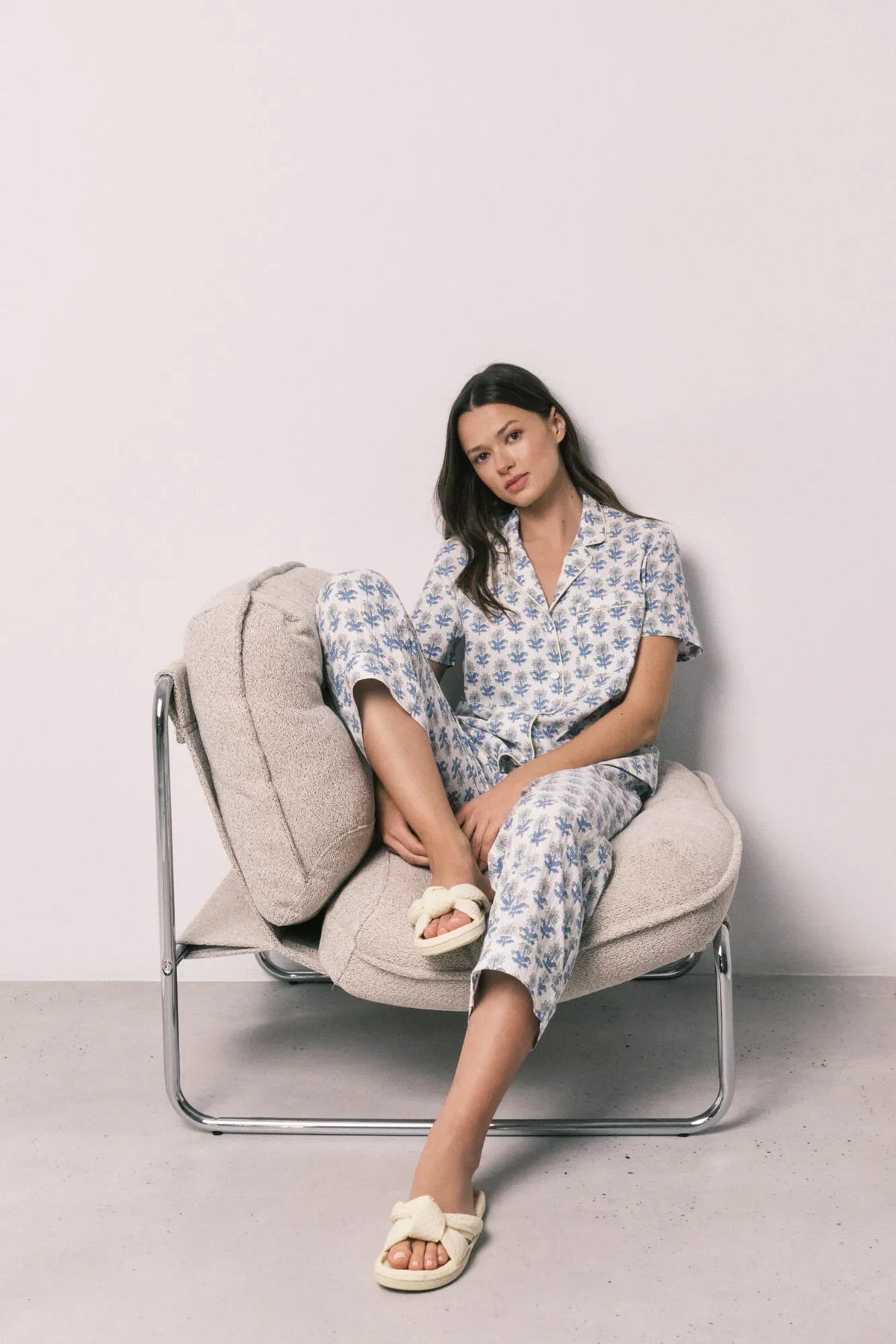 Women Secret Printed Cotton Capri Pyjamas