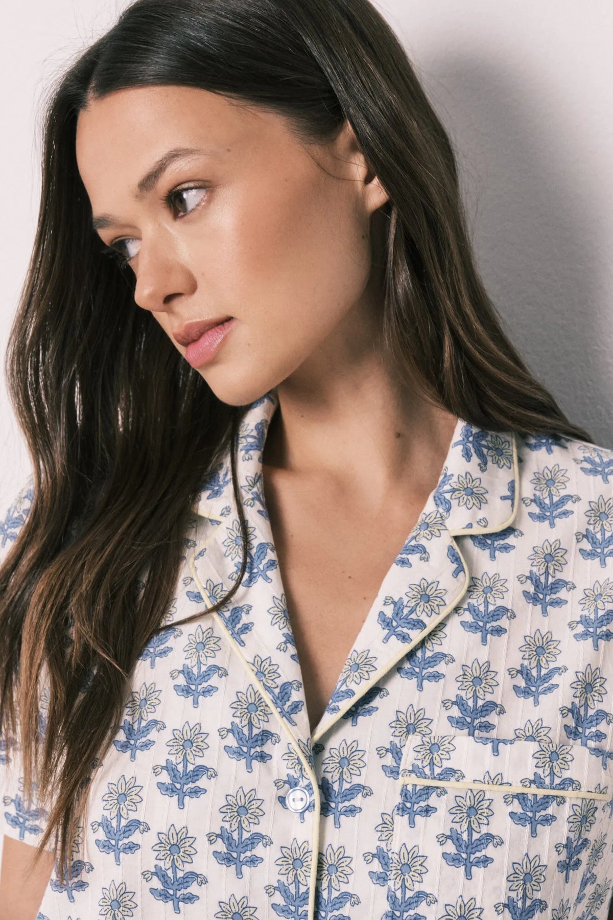Women Secret Printed Cotton Capri Pyjamas