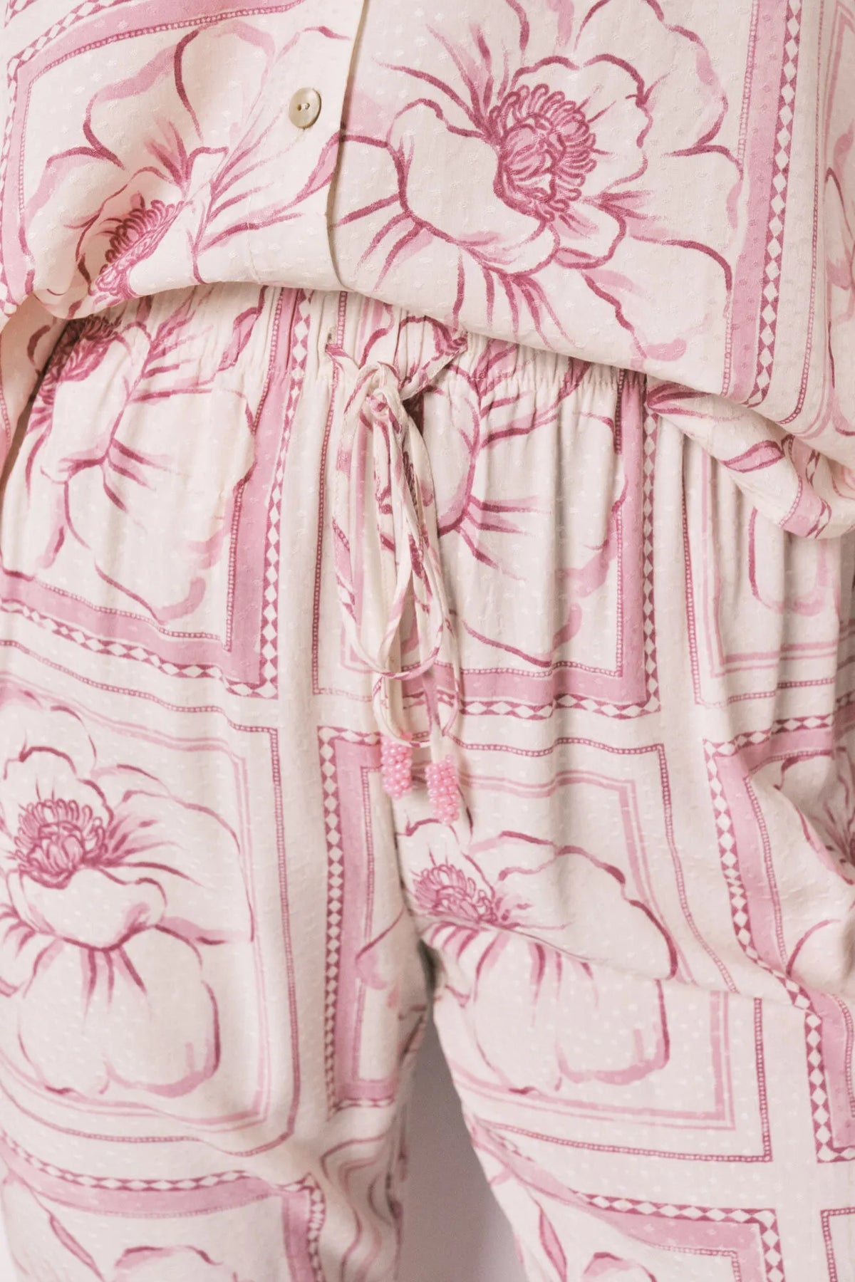 Women Secret Floral Classic Long Pyjamas