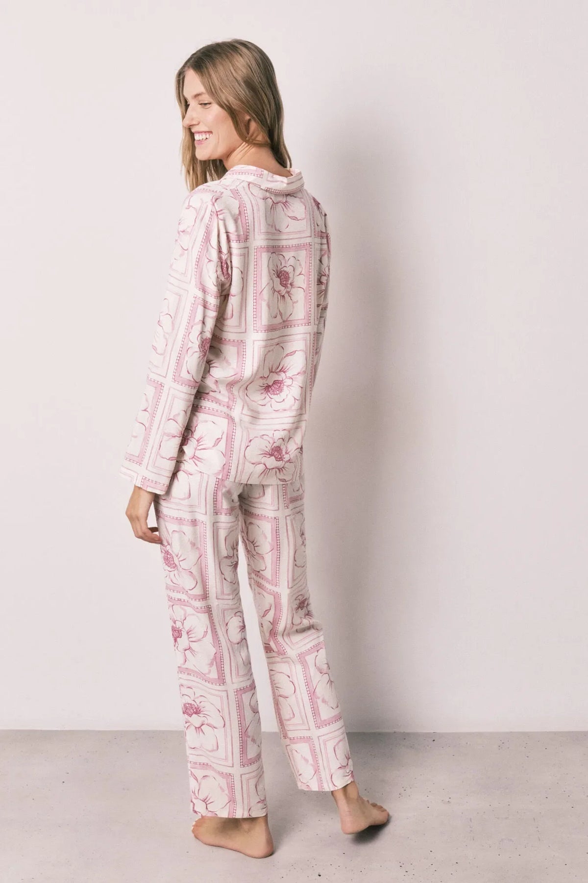 Women Secret Floral Classic Long Pyjamas