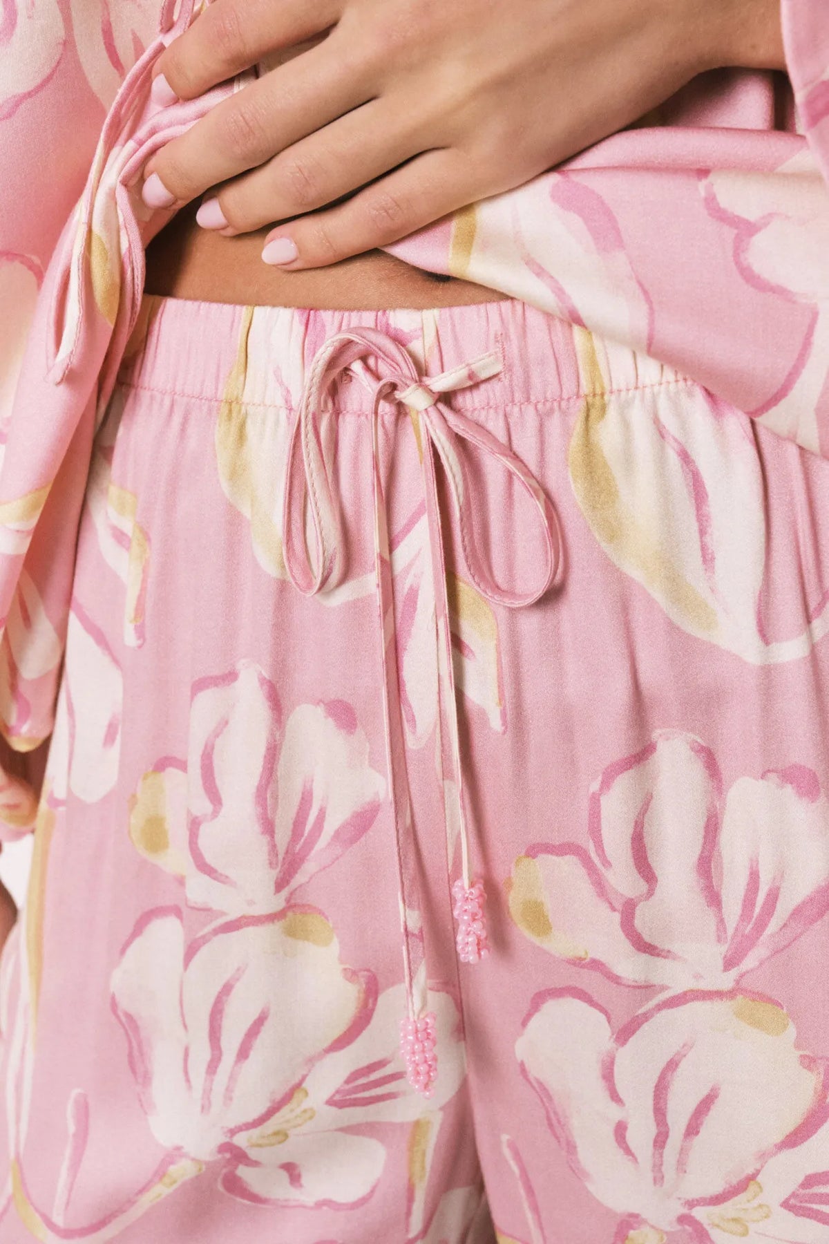 Women Secret Oriental-Style Satin Long Pyjamas
