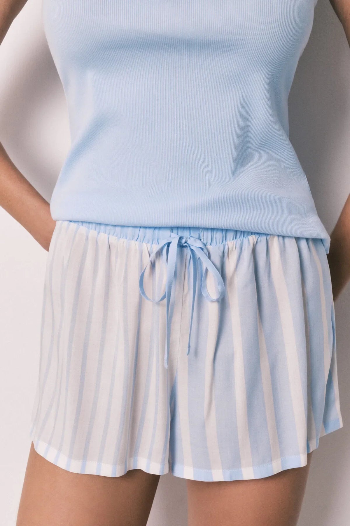 Women Secret Blue Cotton And Viscose Short Pyjamas