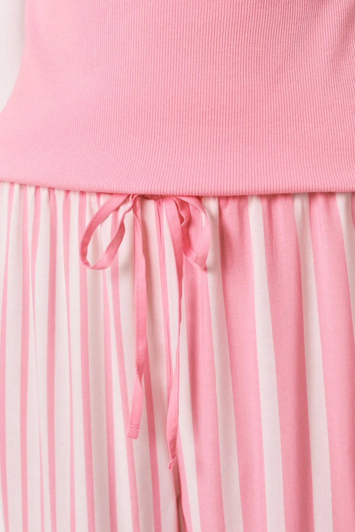 Women Secret Pink Cotton And Viscose Short Sleeve Long Pyjamas