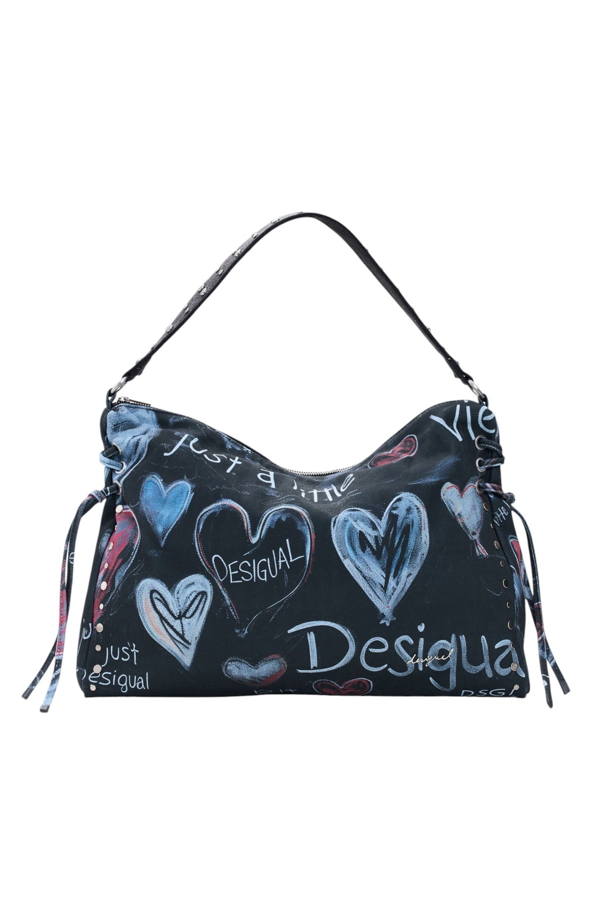 Desigual Large-format shoulder bag in denim