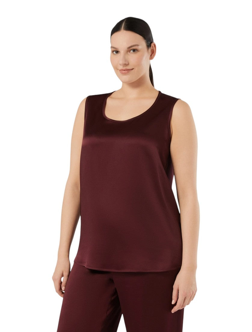 Marina Rinaldi Crepe envers satin top