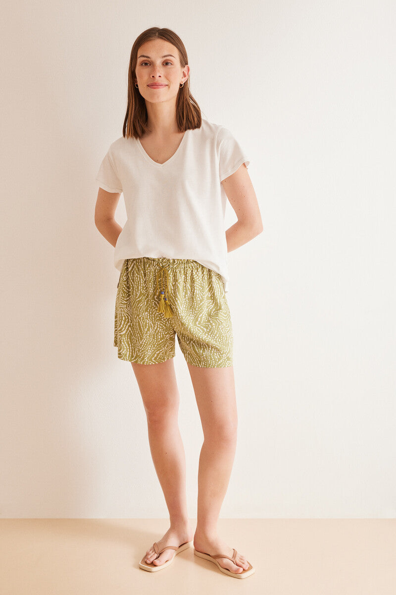 Women Secret Ethnic Print Shorts