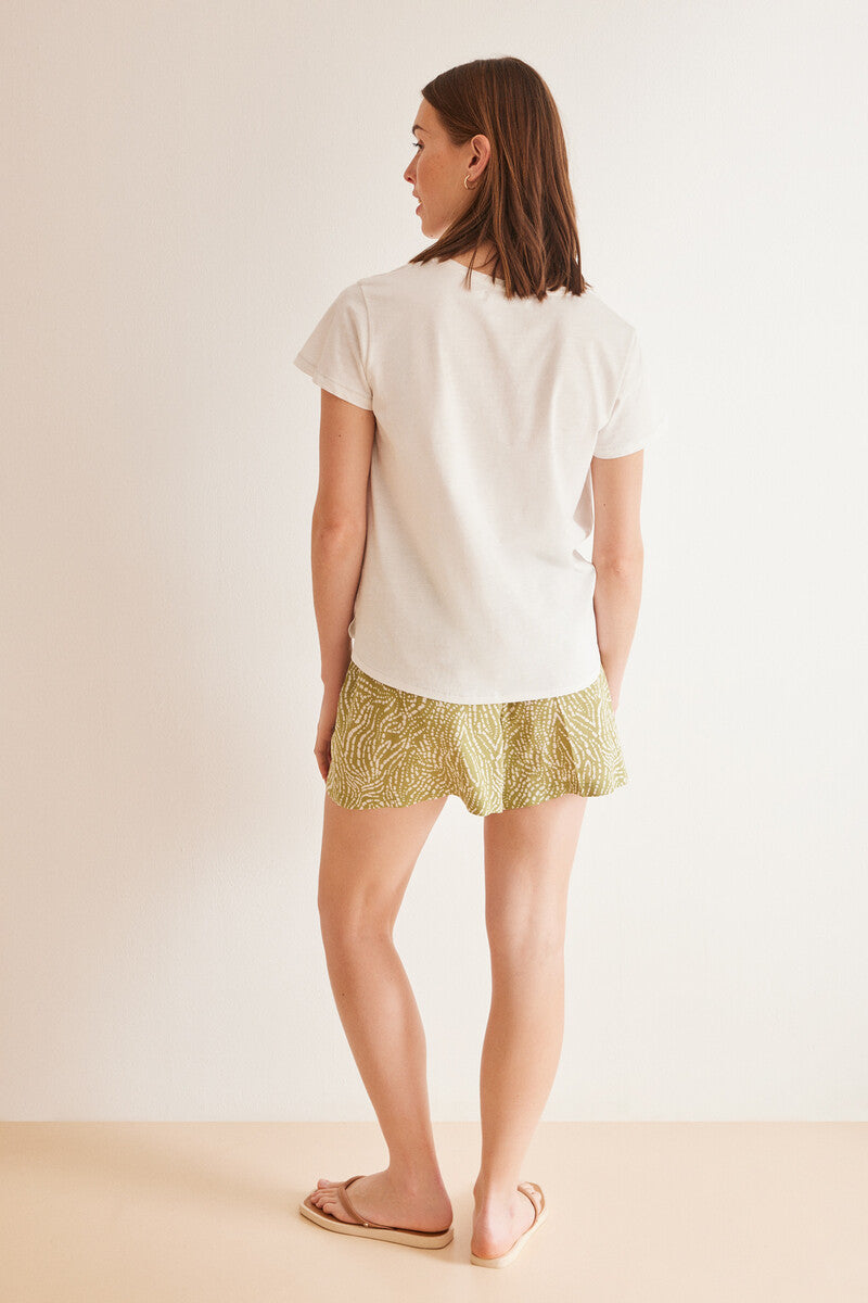 Women Secret Ethnic Print Shorts