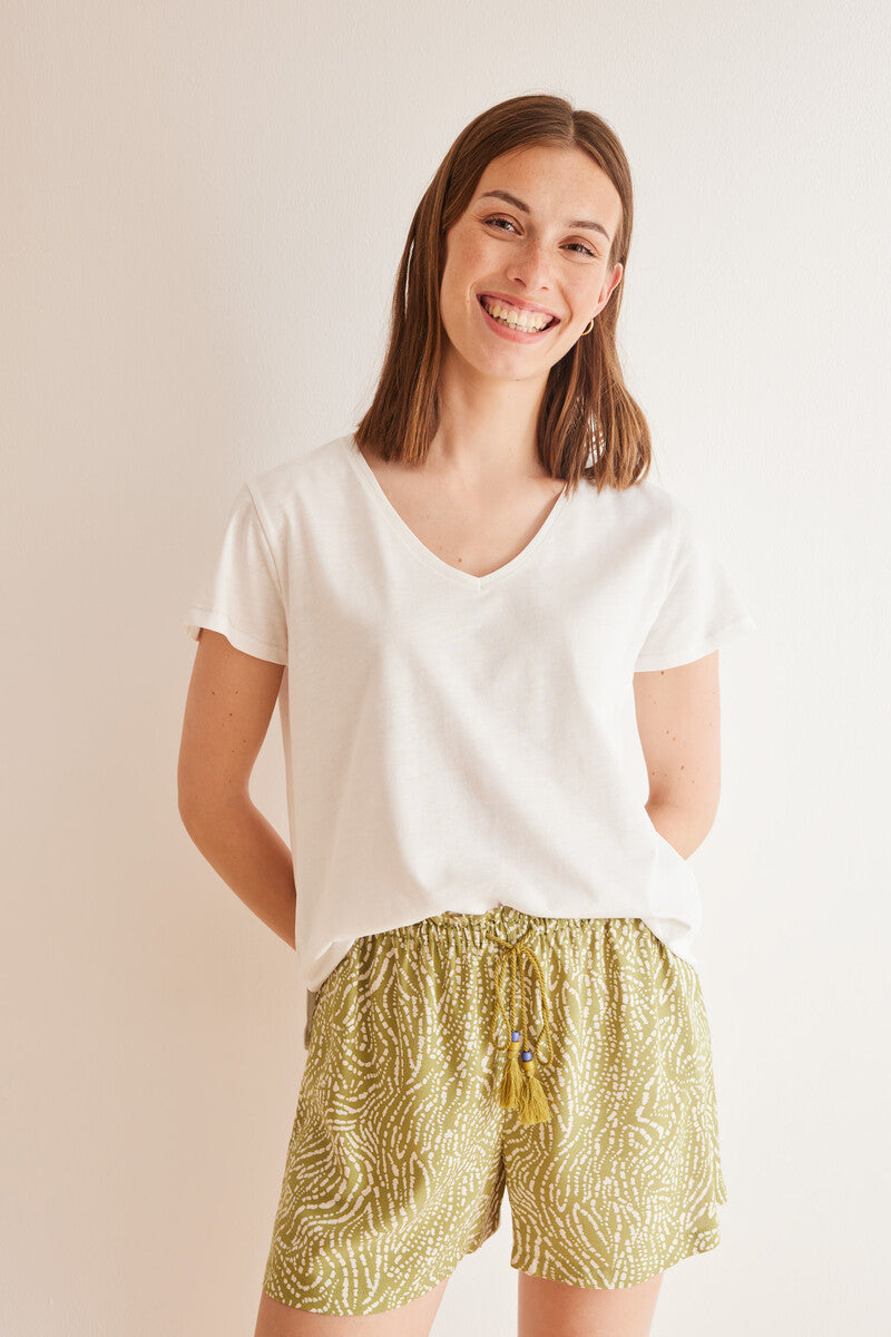 Women Secret Ethnic Print Shorts