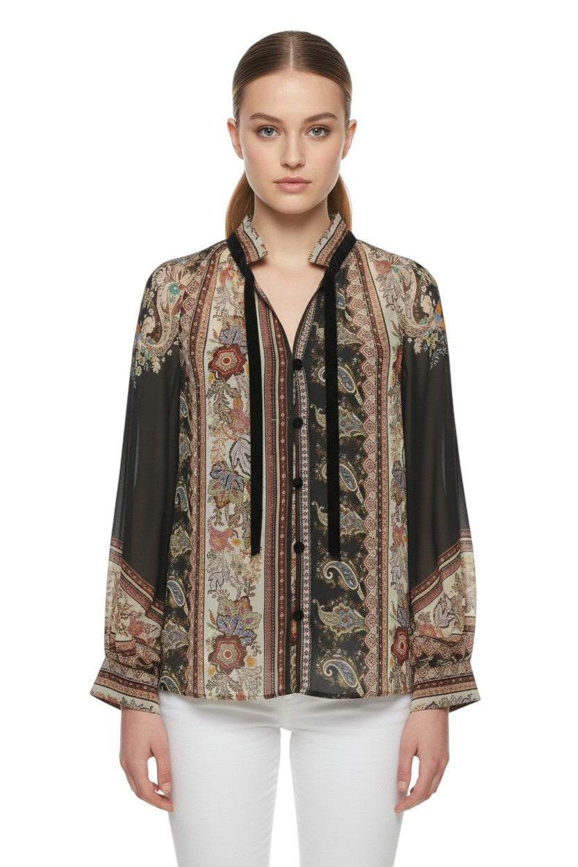 BSB Printed blouse with long sleeves
