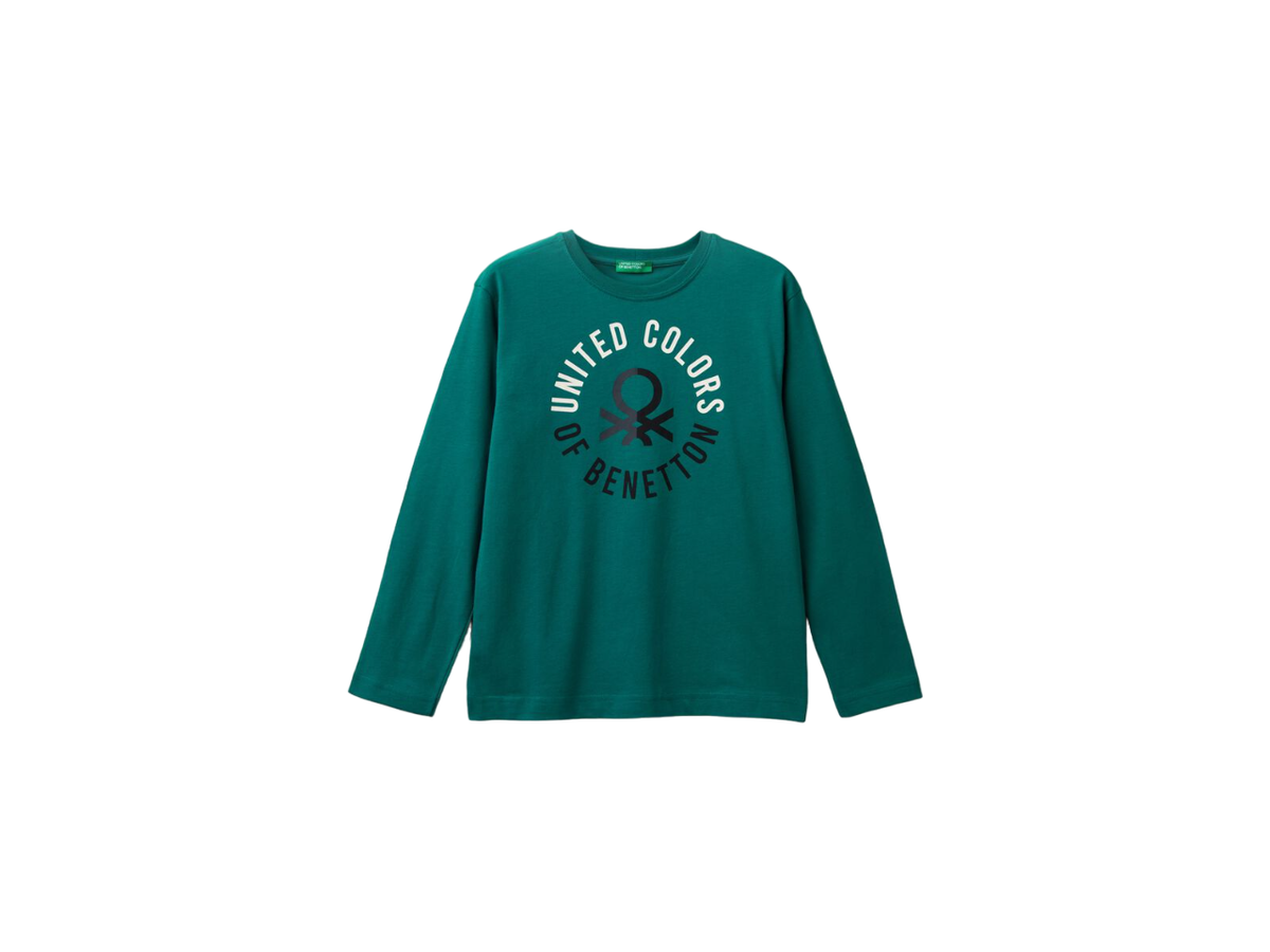 Benetton Printed Crew Neck T-Shirt For Kids