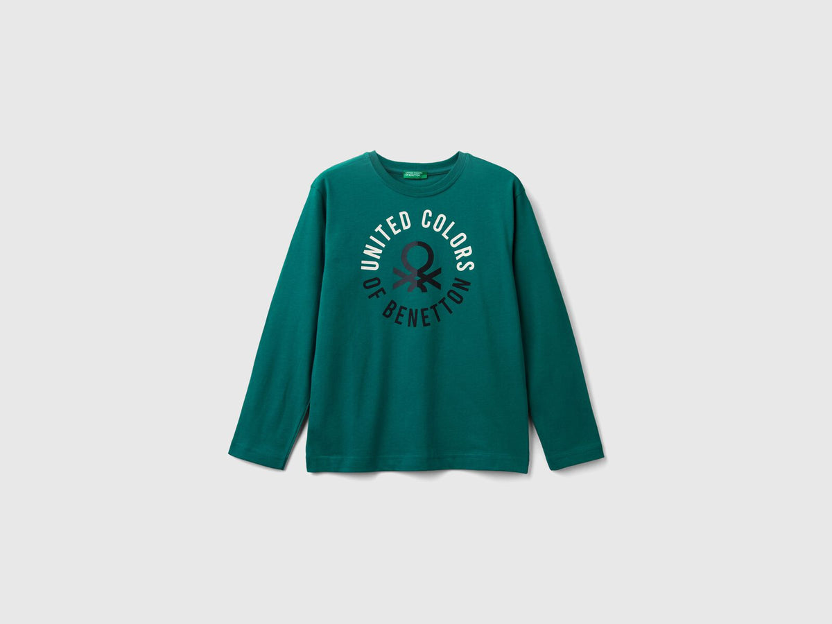 Benetton Printed Crew Neck T-Shirt For Kids