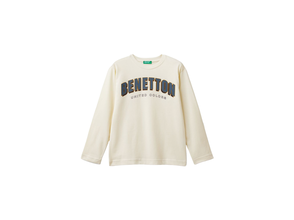 Benetton Printed Crew Neck T-Shirt For Kids