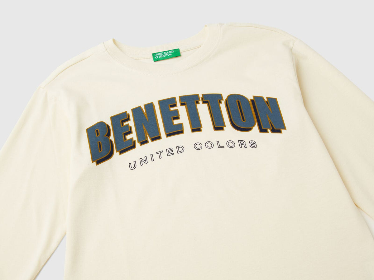 Benetton Printed Crew Neck T-Shirt For Kids