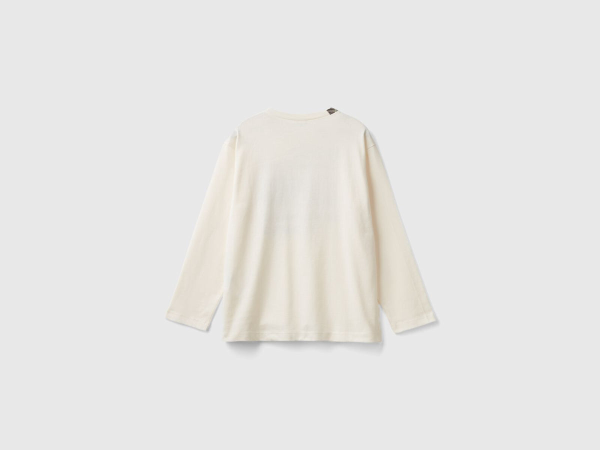 Benetton Printed Long Sleeve T-Shirt