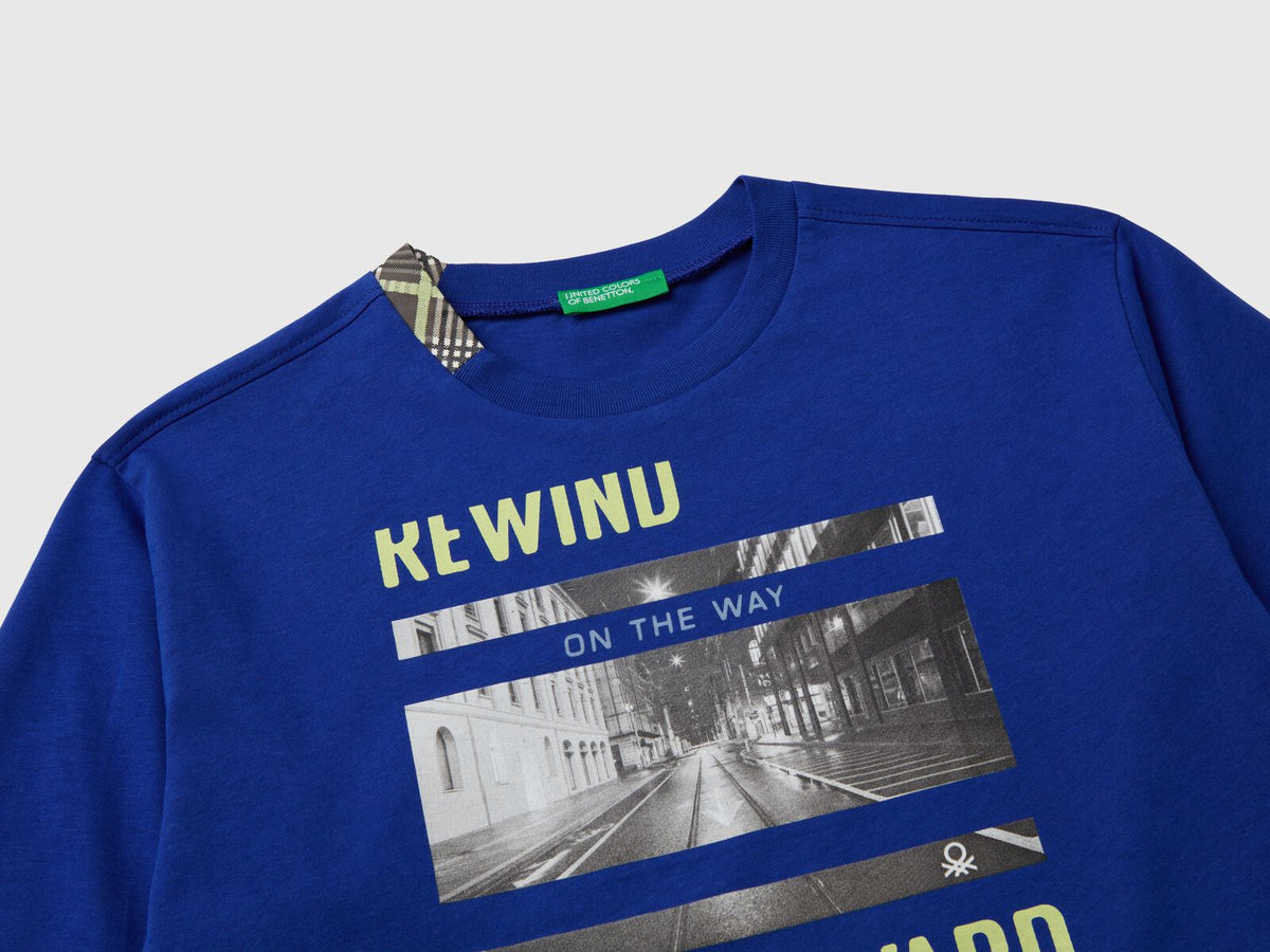 Benetton Printed Long Sleeve T-Shirt