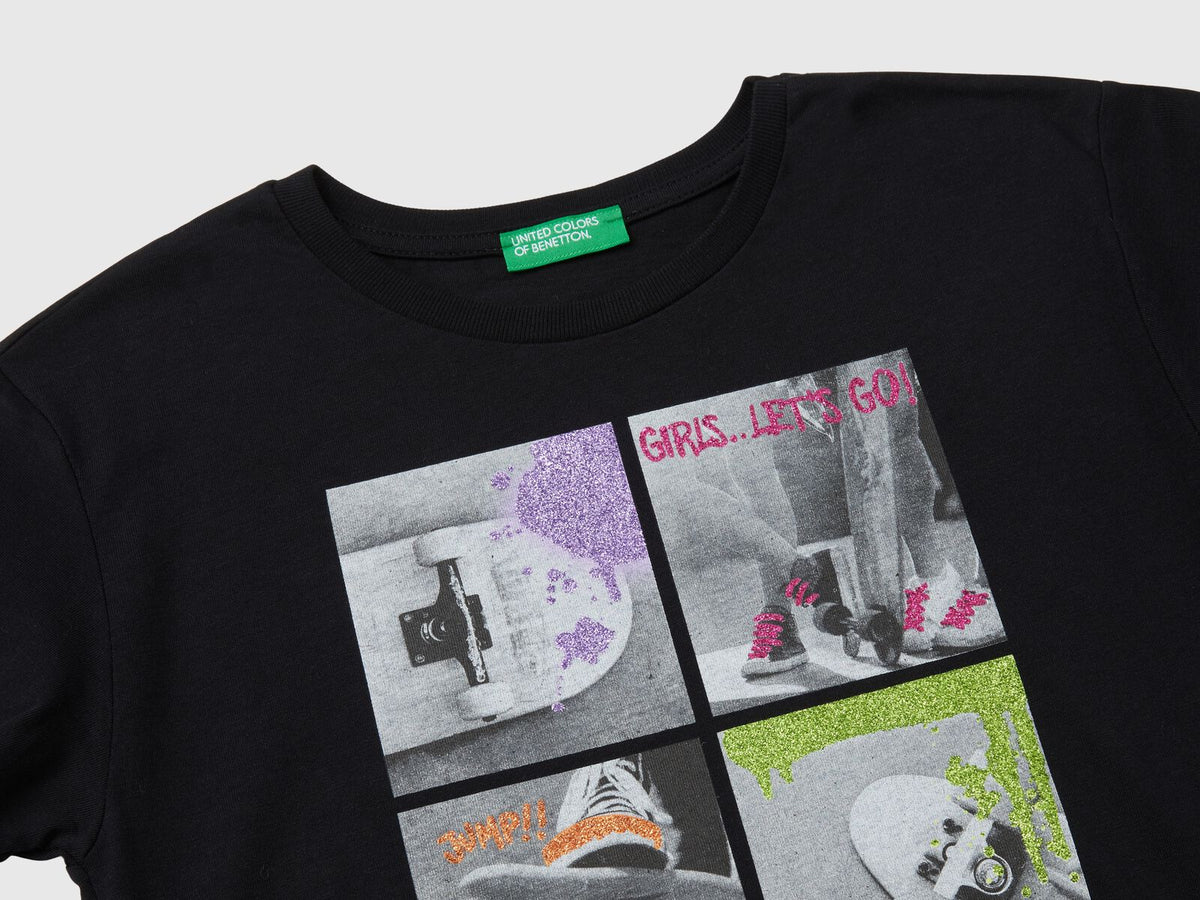 Benetton Long Sleeve Printed T-Shirt