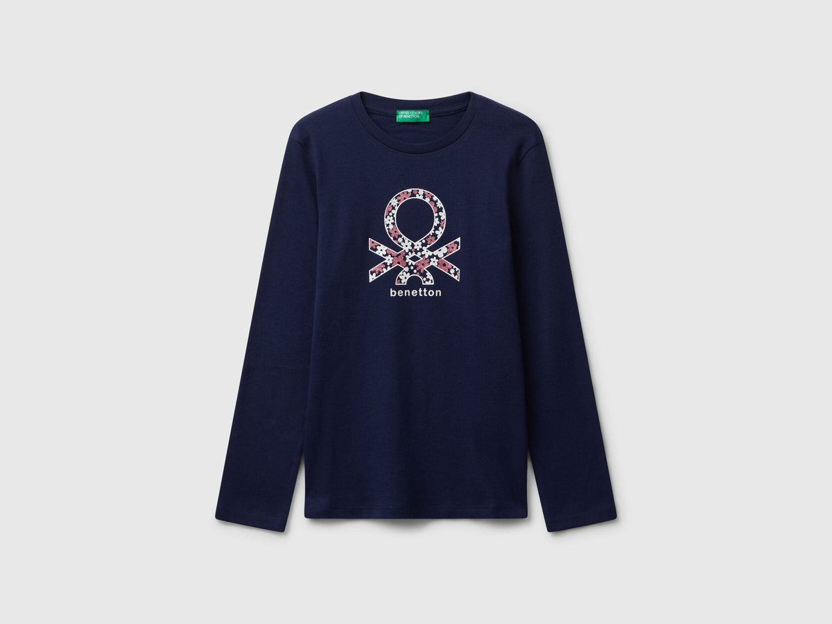 Benetton Glitter Print T-Shirt