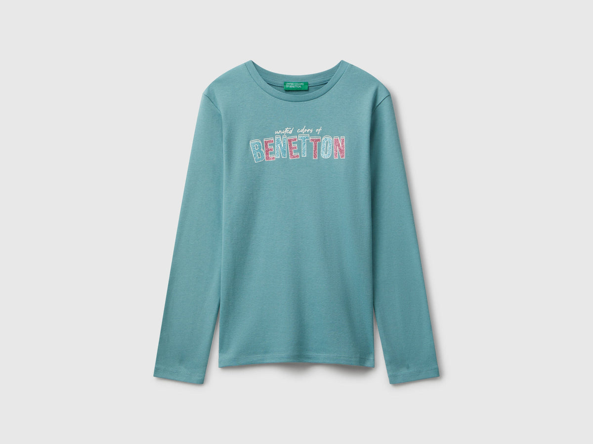 Benetton Glitter Print T-Shirt
