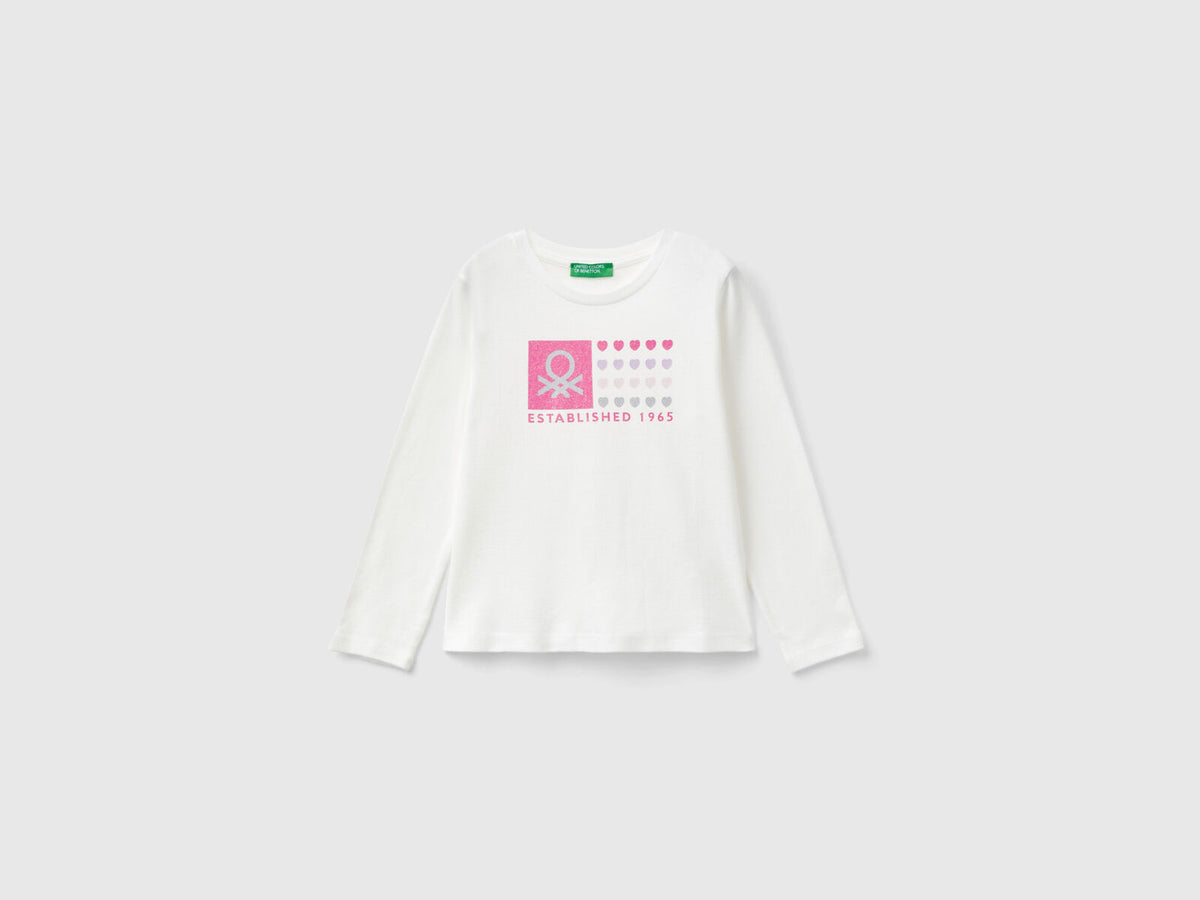 Benetton Long Sleeve Crew Neck T-Shirt