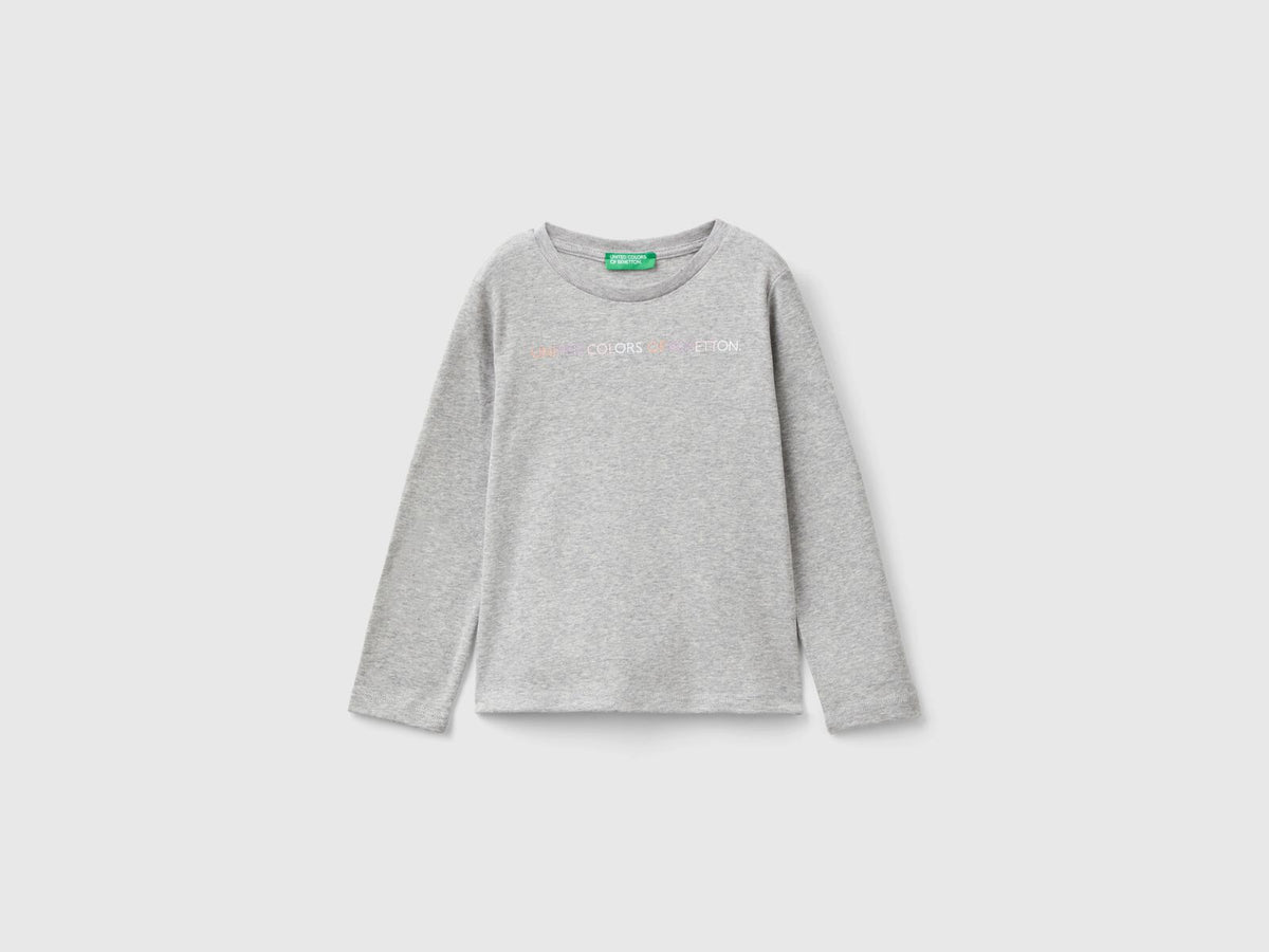 Benetton Long Sleeve Crew Neck T-Shirt