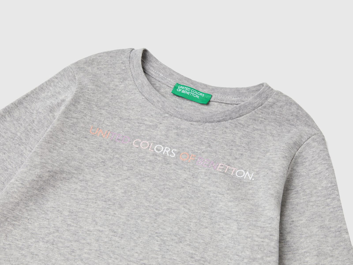 Benetton Long Sleeve Crew Neck T-Shirt
