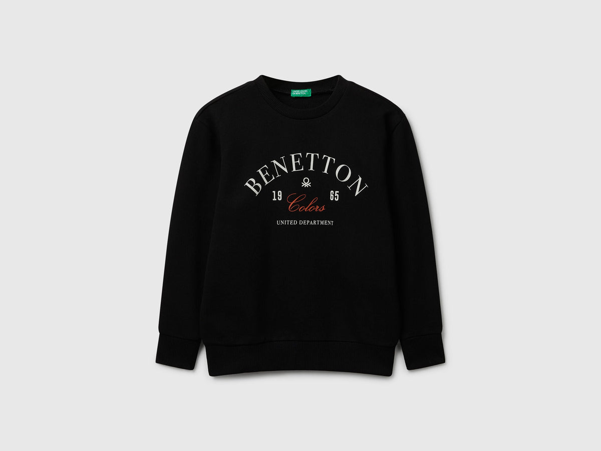 Benetton Logo Cotton Sweatshirt
