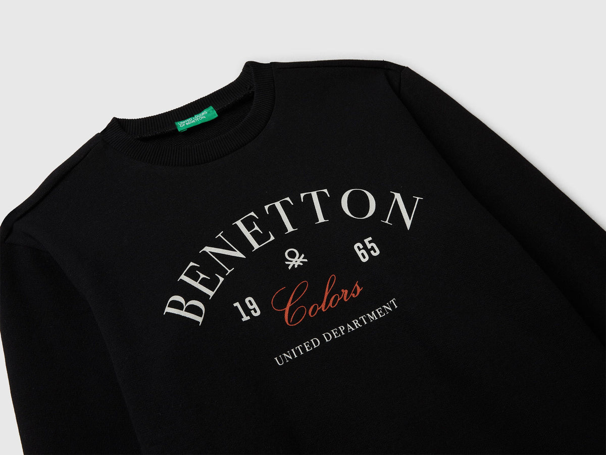 Benetton Logo Cotton Sweatshirt