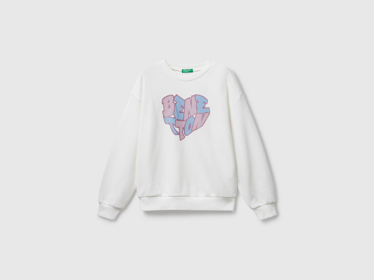 Benetton Glitter Logo Sweatshirt